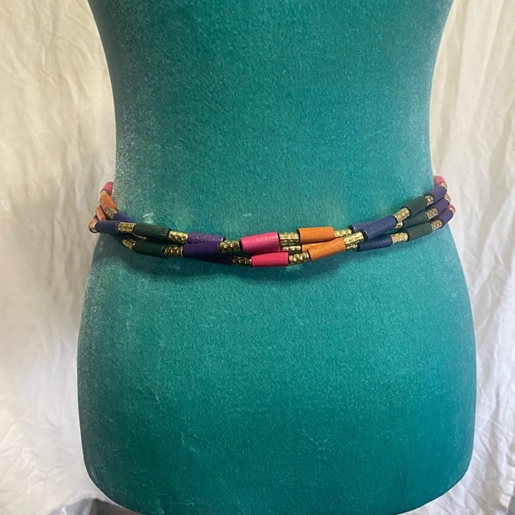 Vintage belt with beads 4-6 - Picture 3 of 5